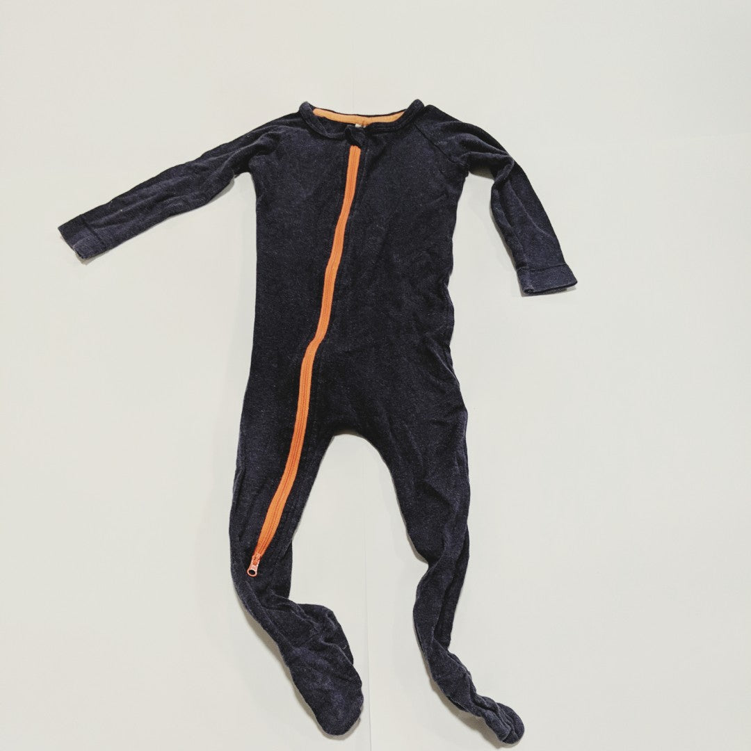 Navy blue cotton thermal onesie - size 1