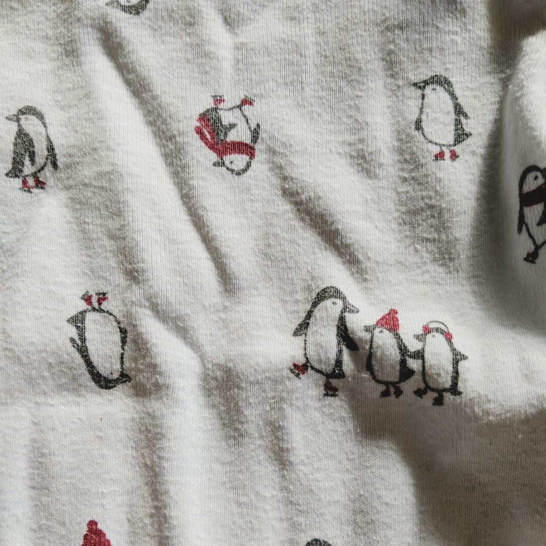 White penguins long sleeved bodysuit - size 0000
