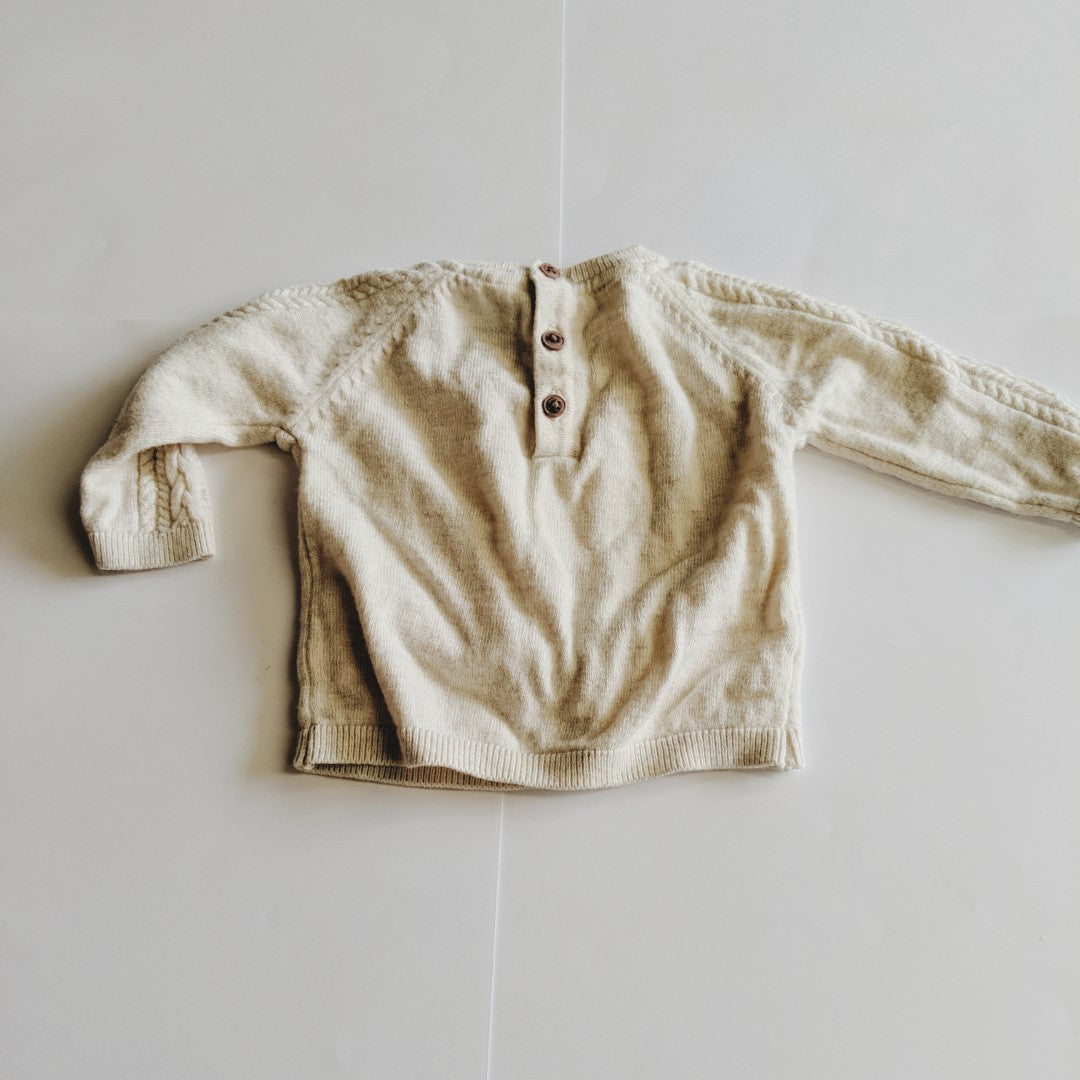 Cream woolen knit jumper - size 000