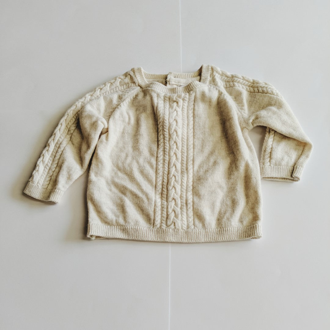 Cream woolen knit jumper - size 000