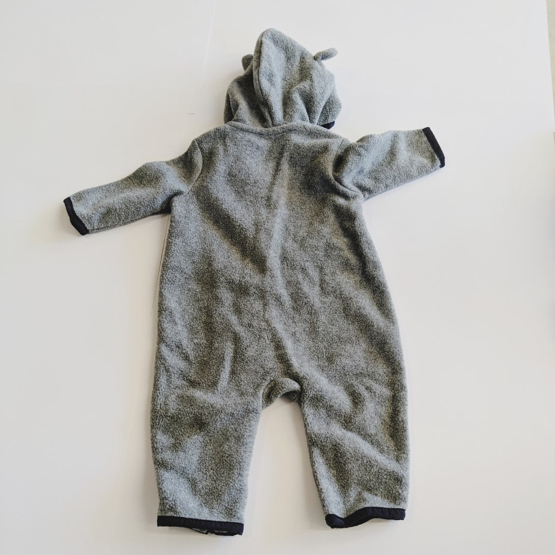 Baby gap grey fleecey bear onesie - size 000