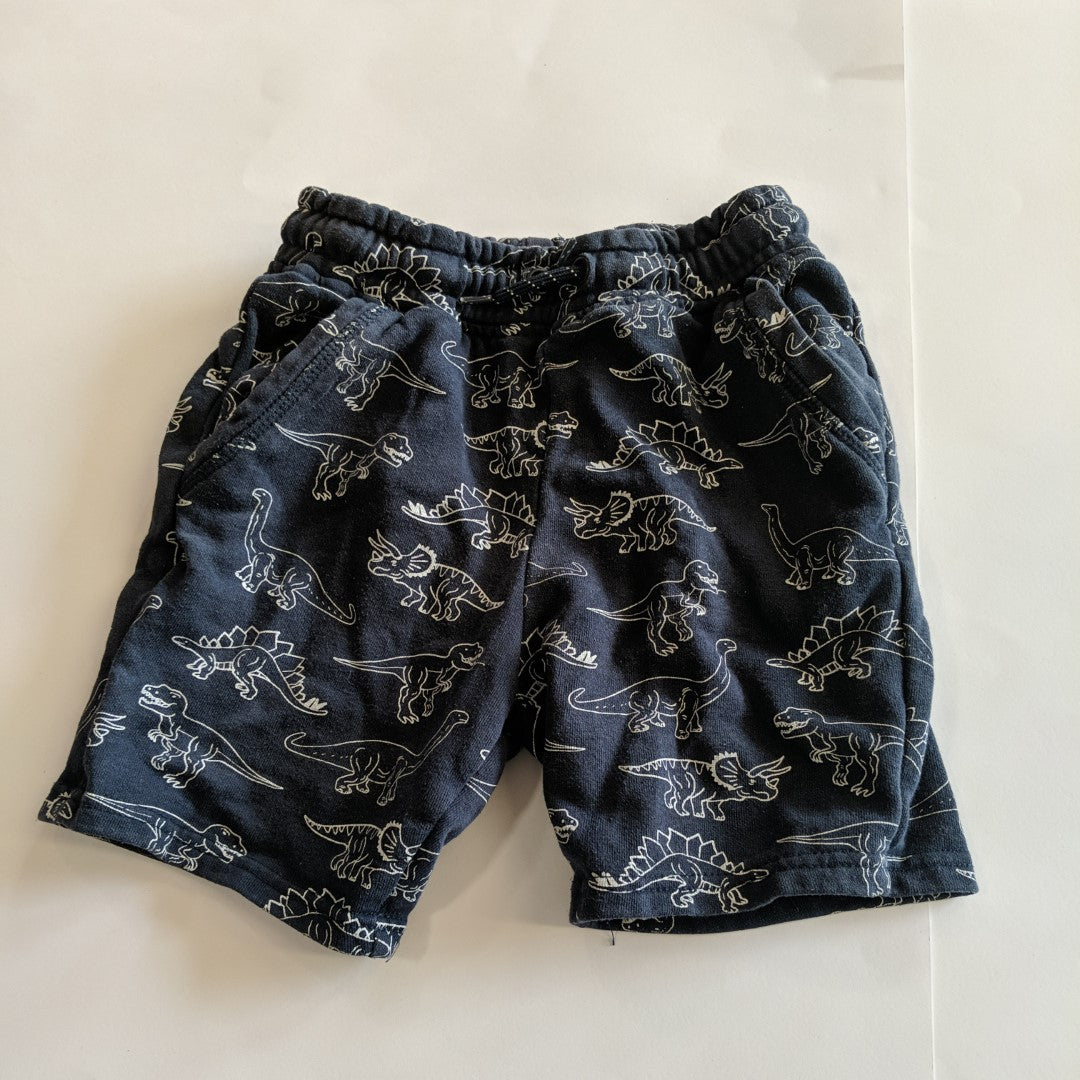 Black dinosaur shorts - size 7