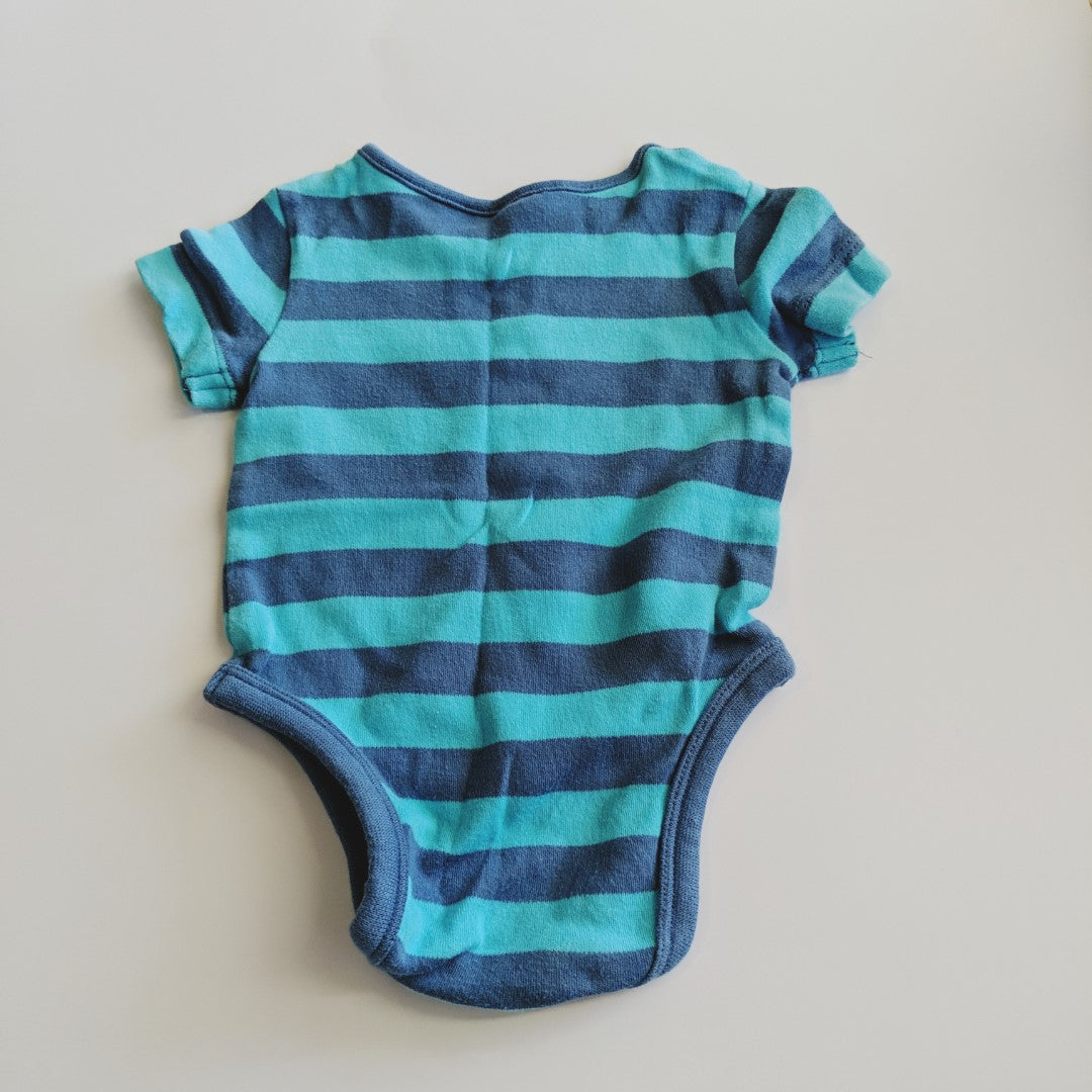 Blue stripey bodysuit - size 000