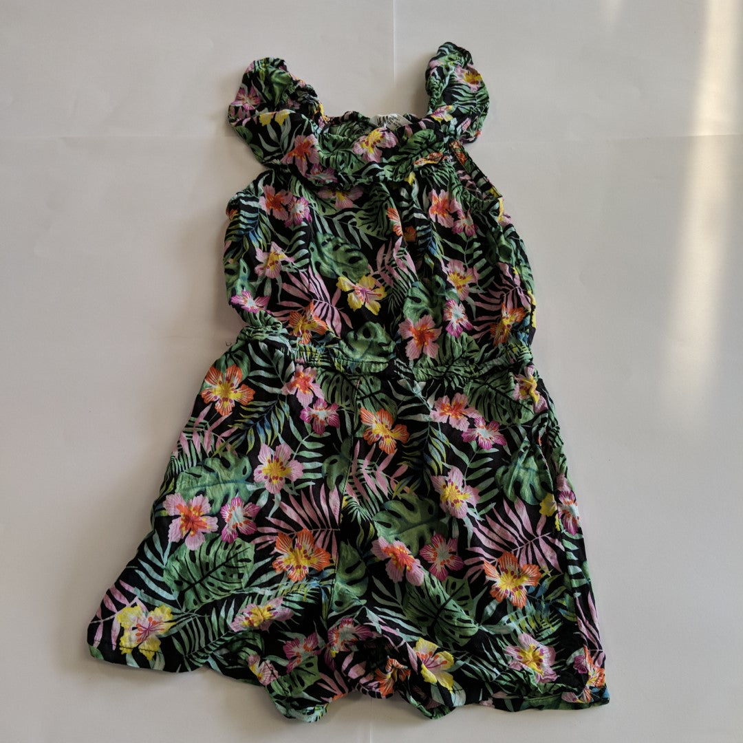 Jungle flowers sleeveless dress - size 8