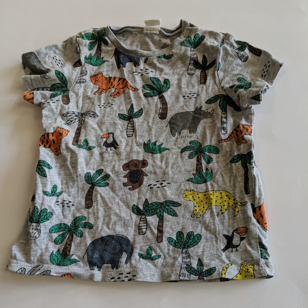 Jungle trees and animals T-shirt - size 1