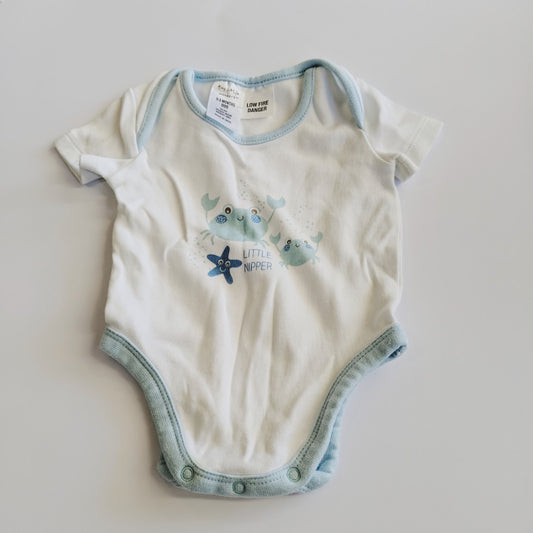 Little nipper blue crab bodysuit - size 000