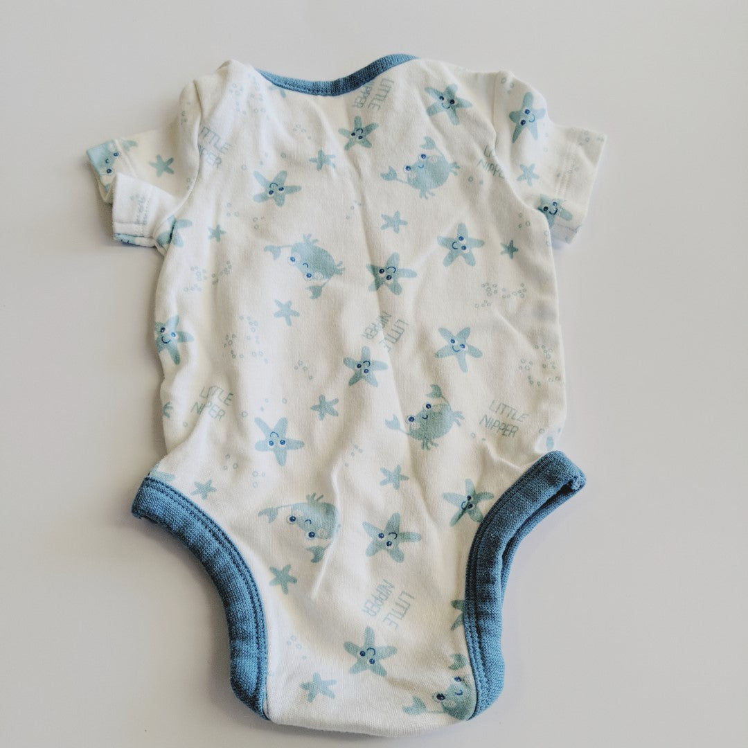 Little nipper blue crab bodysuit - size 000