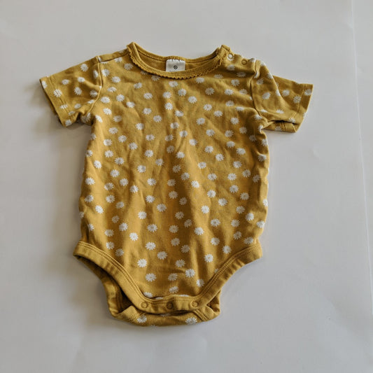 Mustard yellow flowery bodysuit - size 1