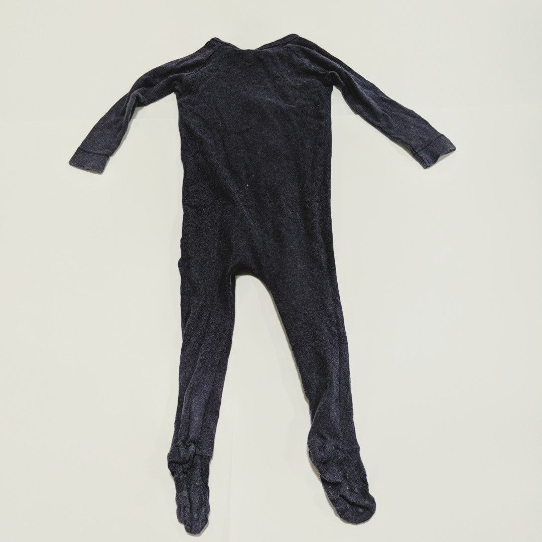 Navy blue cotton thermal onesie - size 1