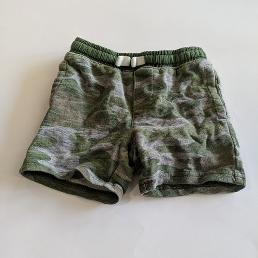 Navy green camoflage print shorts - size 1