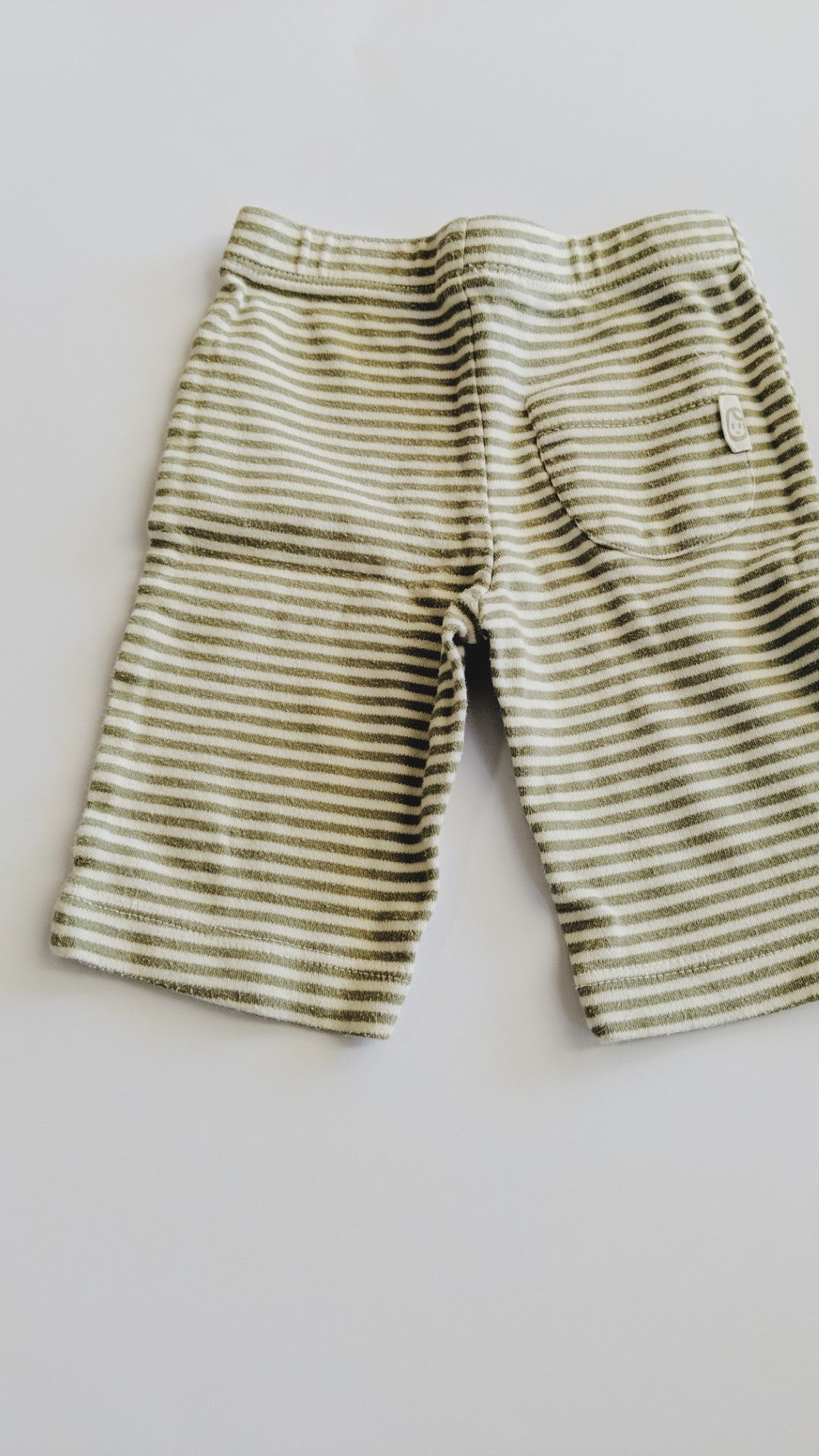 Olive green stripey pants - size 000