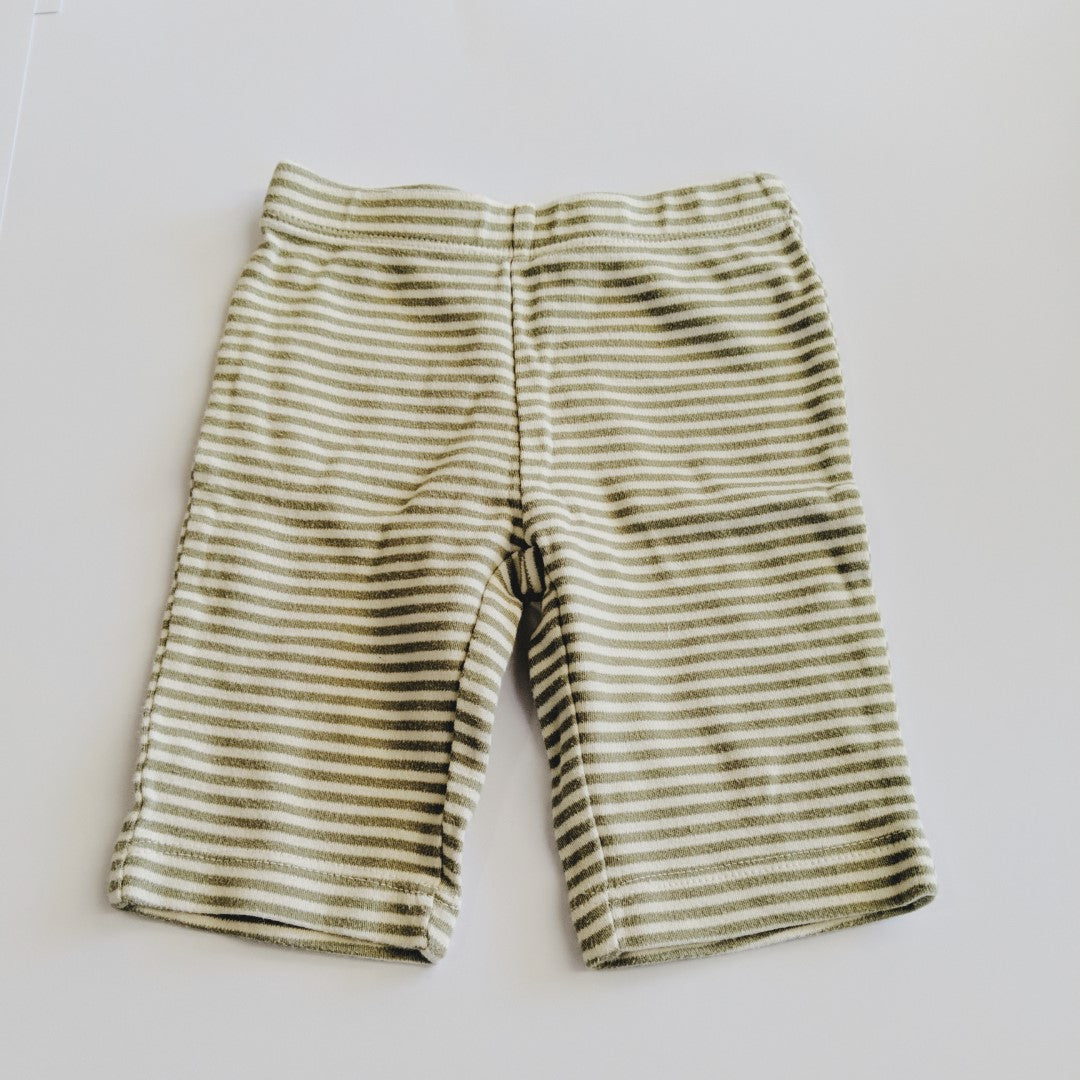 Olive green stripey pants - size 000