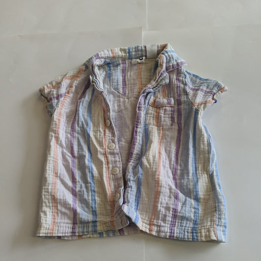 Pastel striped shirt - size 5