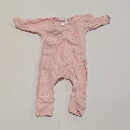 Pink Bonds cozysuit onesie - size 00000