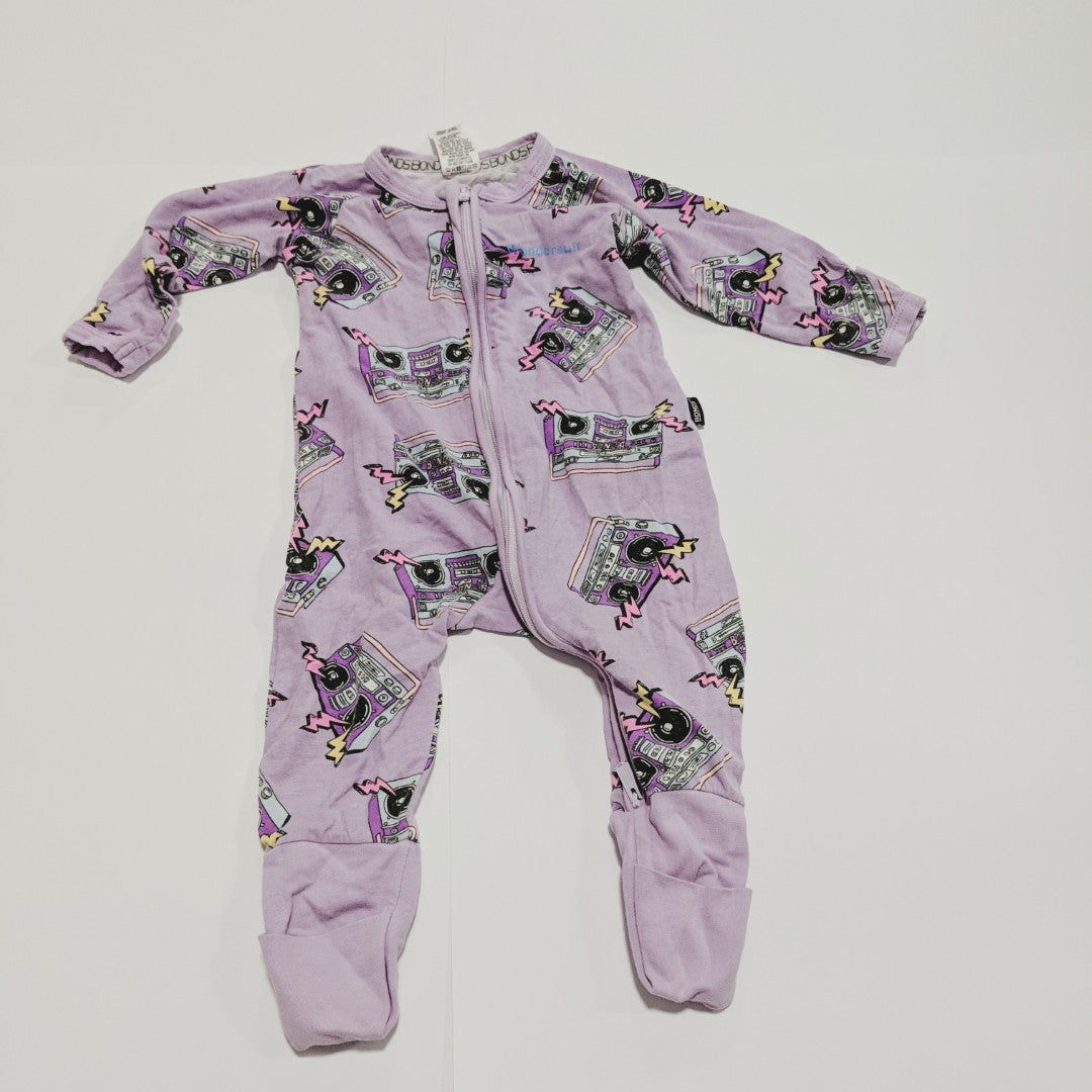 Purple CD player Bonds Wondersuit onesie - size 00