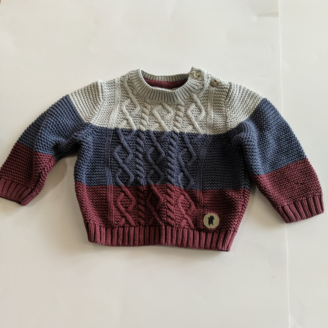 Striped knit jumper - size 0