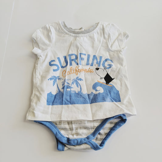 Surfing T-shirt with bodysuit - size 000