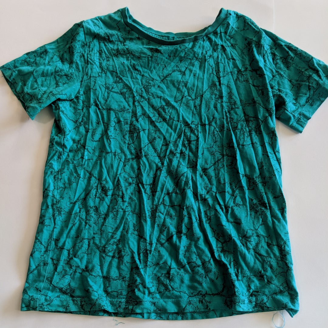 Teal T-shirt - HAS A SMALL HOLE - size 8