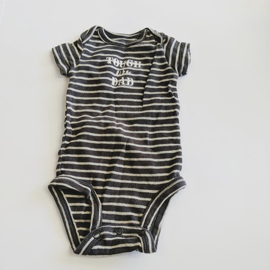 Tough like dad grey stripey bodysuit - size 000