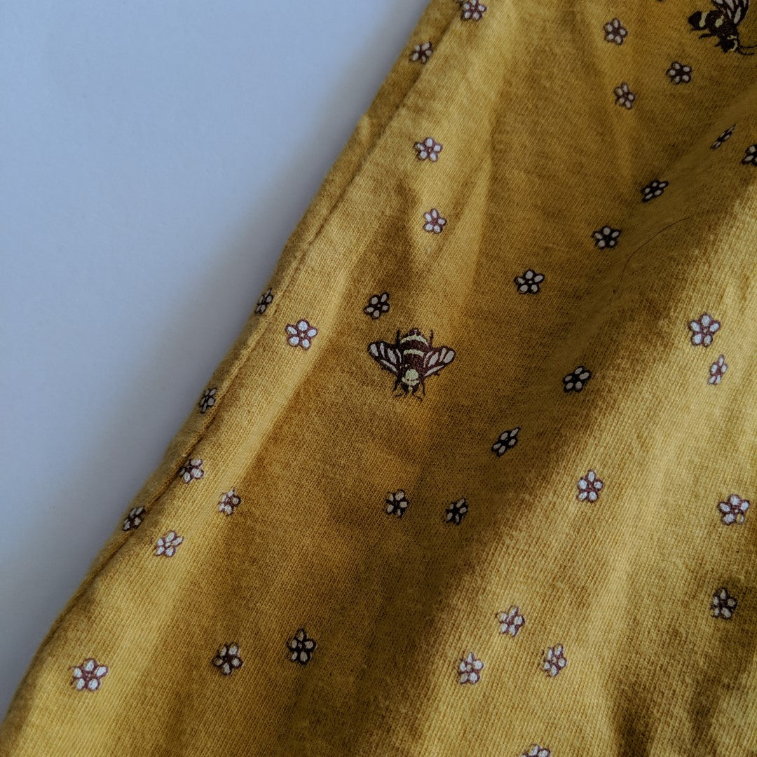 Yellow flowery bee dress - size 4