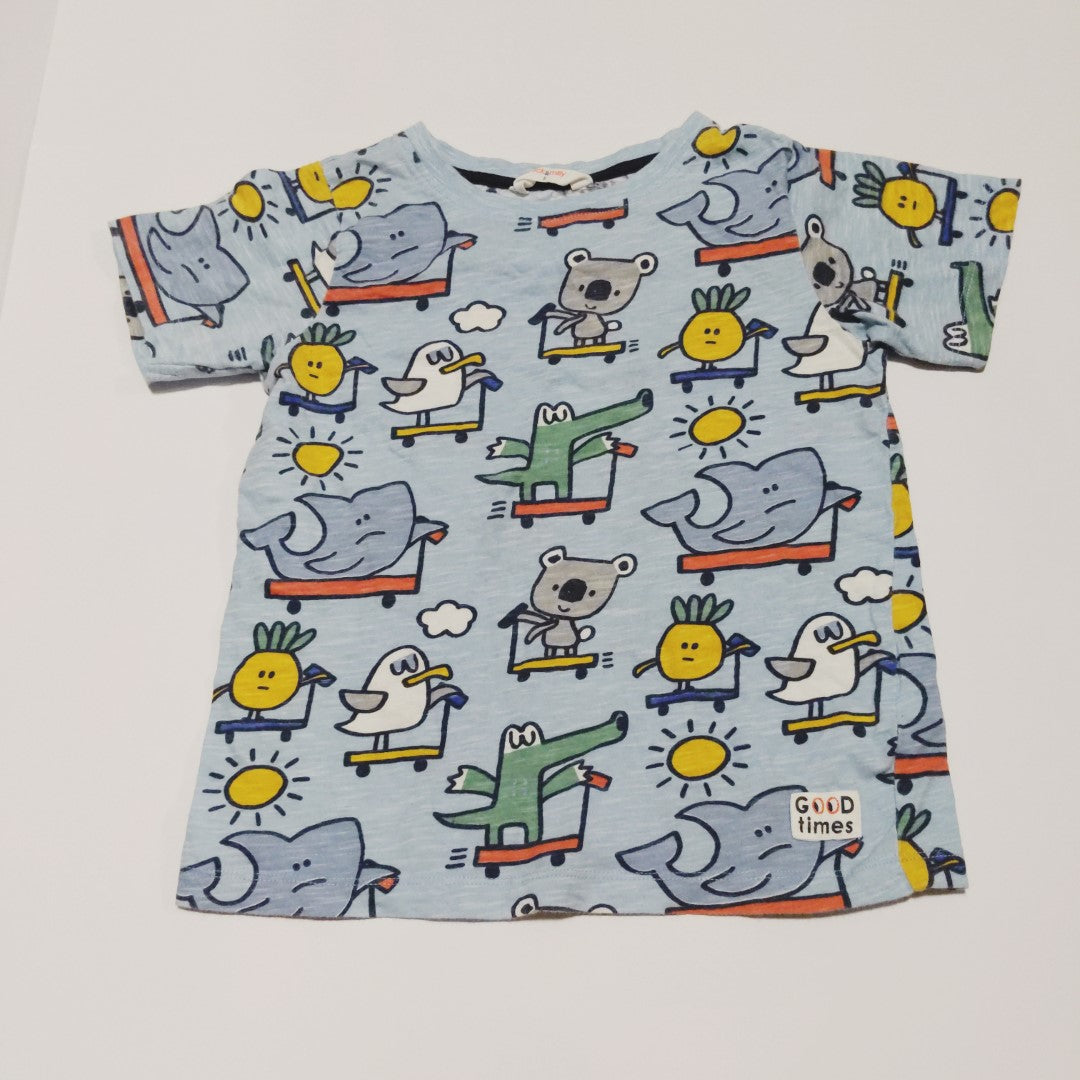 Animals on scooters T-shirt - size 5