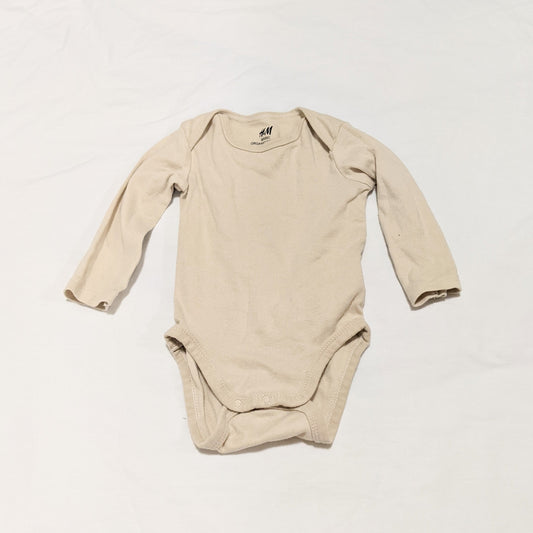 Basic brown organic long sleeved bodysuit - size 00