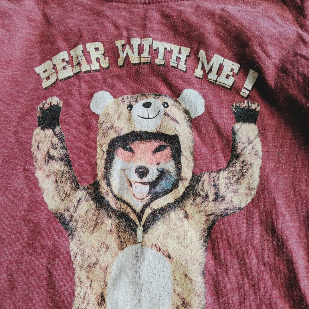 Bear with me maroon shirt - size 3