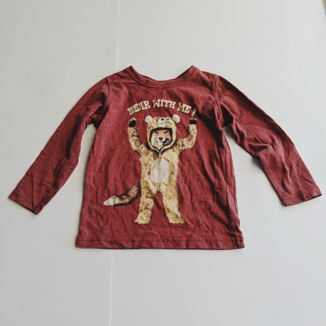 Bear with me maroon shirt - size 3