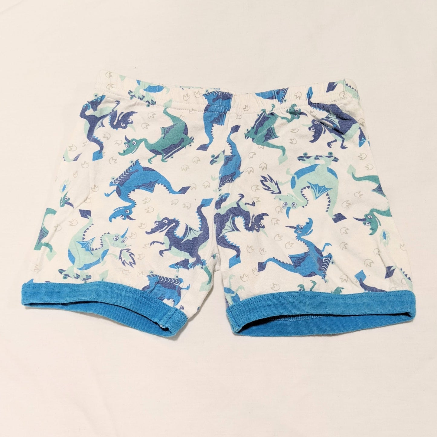 Blue dragon pyjama shorts - size 3