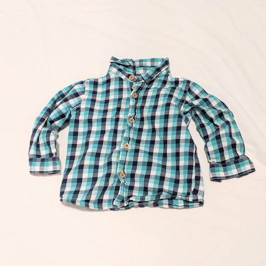 Blue flannelette shirt - size 1