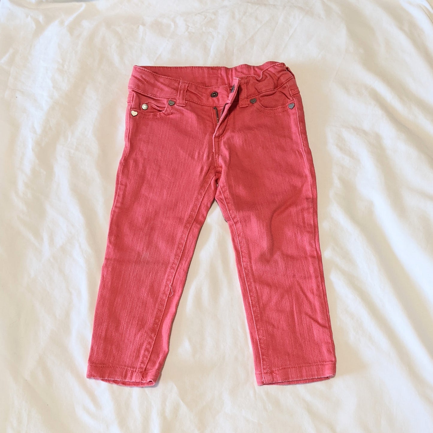 Bright pink jeans - size 2