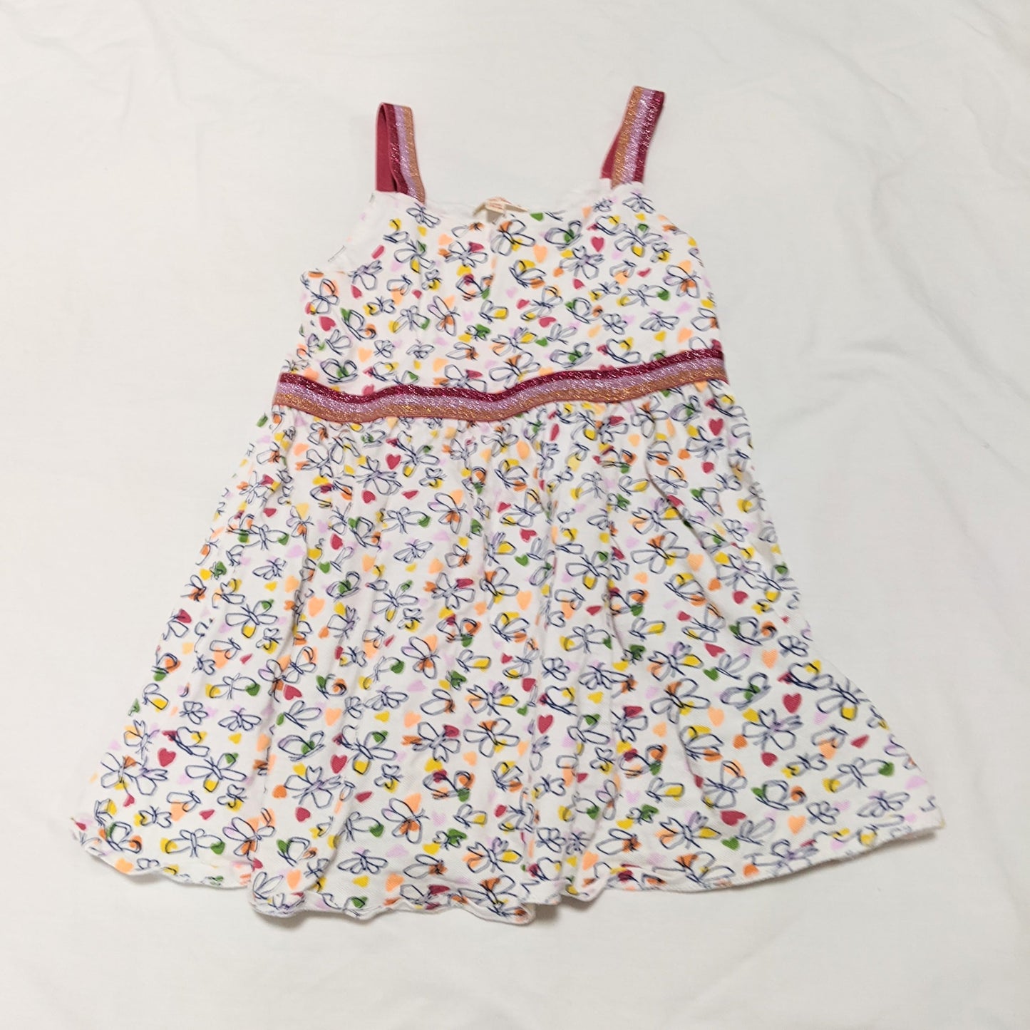 Butterfly dress with glitter straps - size 5