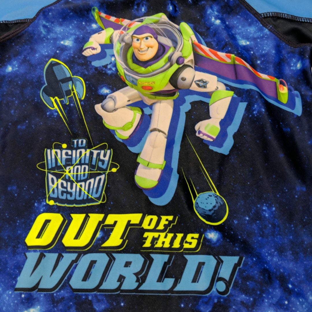 Buzz light year toy story short sleeve rash shirt - size 3