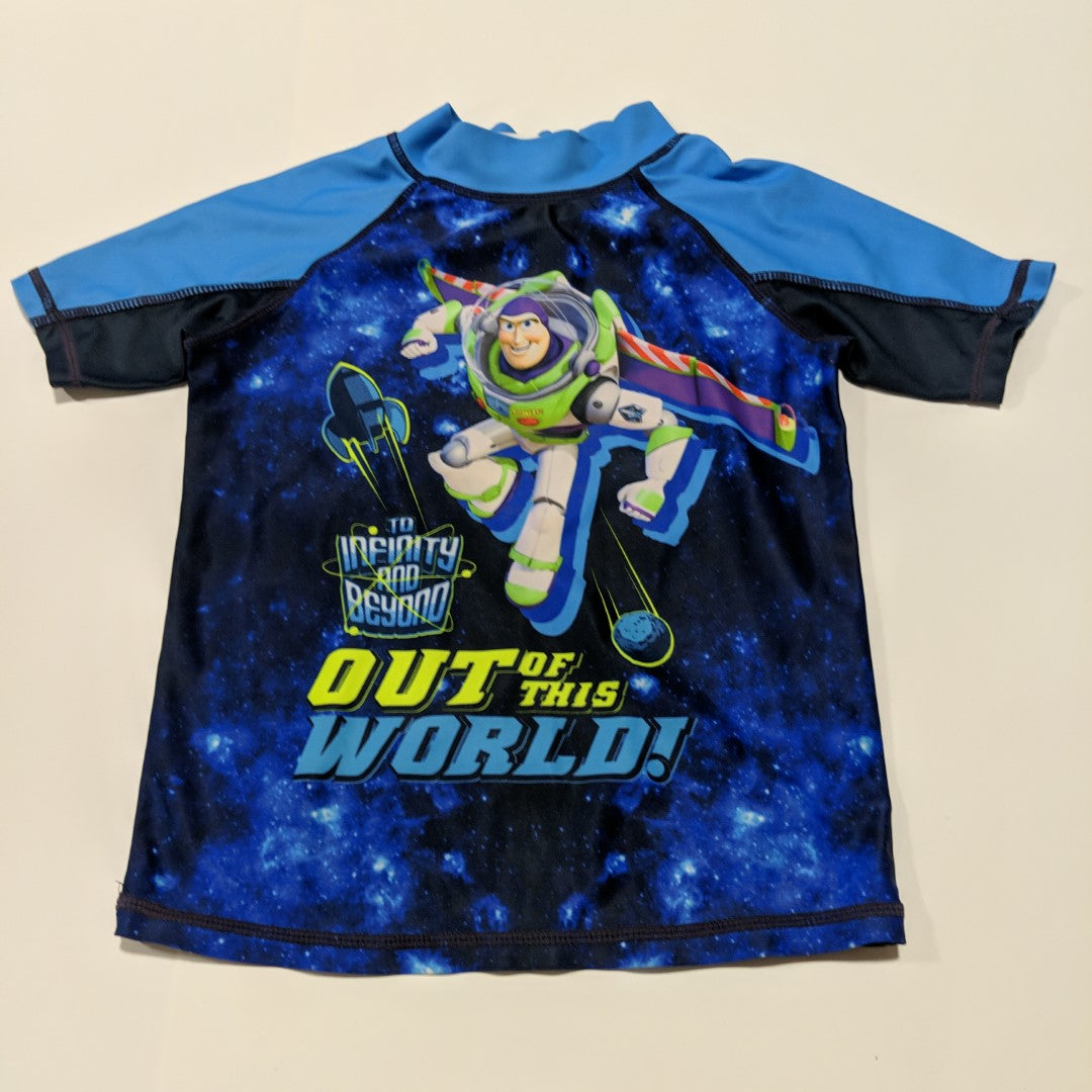 Buzz light year toy story short sleeve rash shirt - size 3