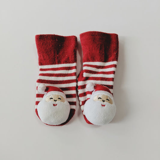 Christmas bobbly Santa socks - size 0