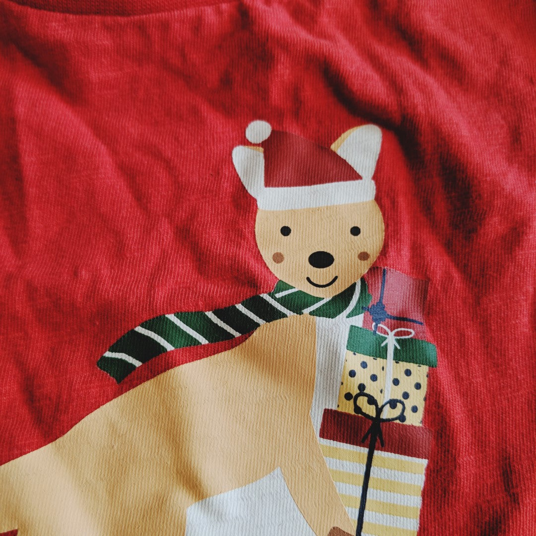 Christmas kangaroo T-shirt - size 3