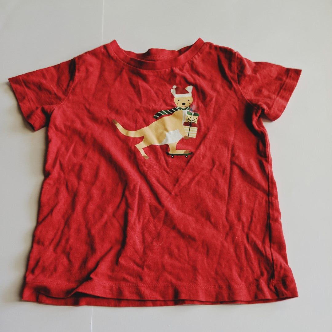 Christmas kangaroo T-shirt - size 3