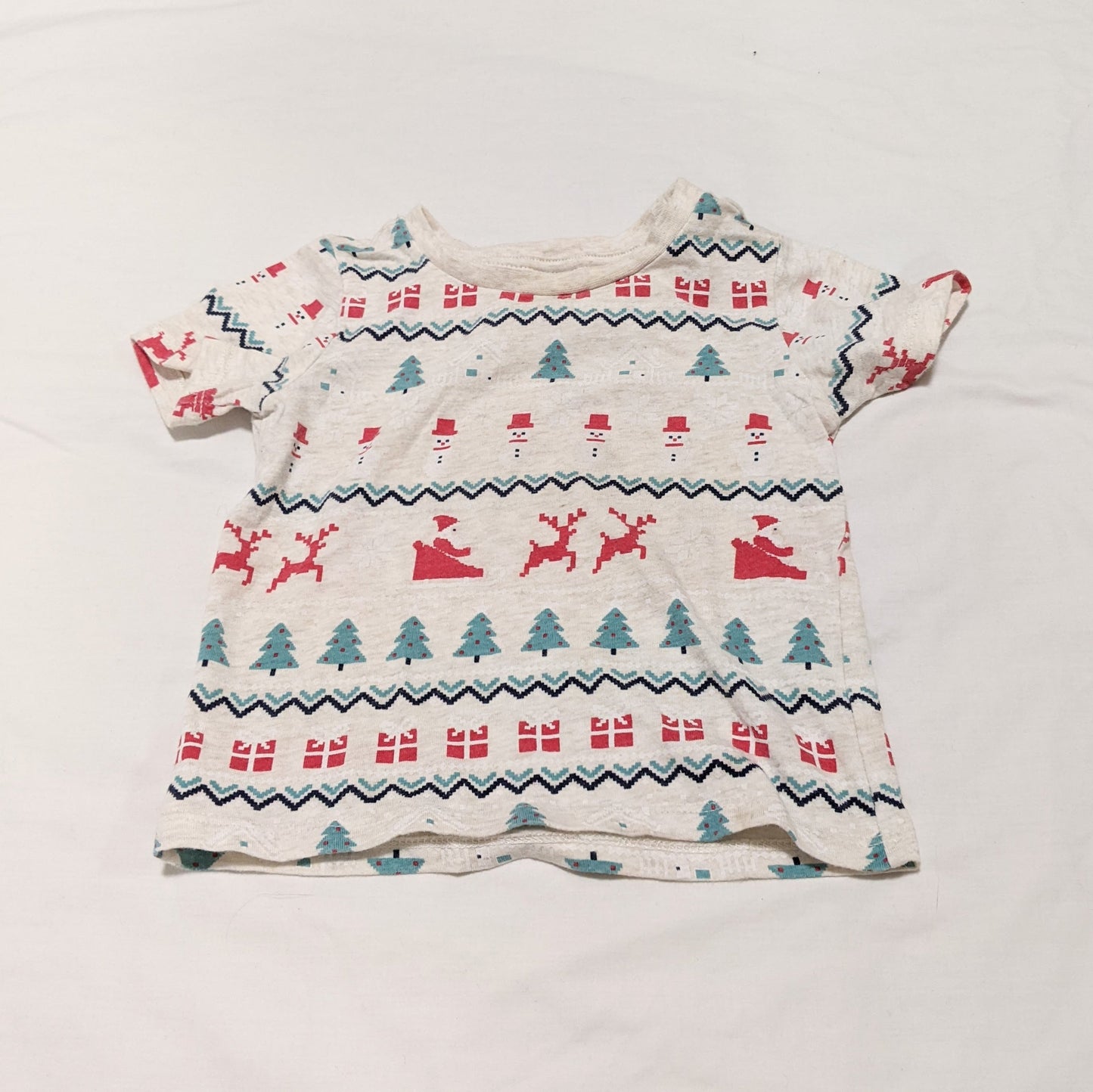 Christmas patterned T-shirt - size 1