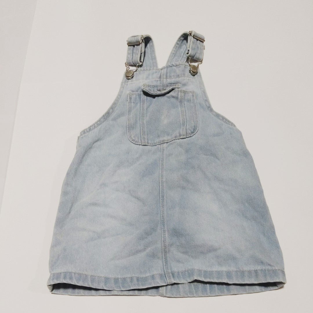 Denim overall skirt - size 3