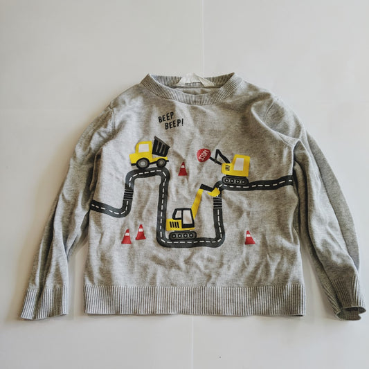 Digger construction jumper cotton knit - size 5