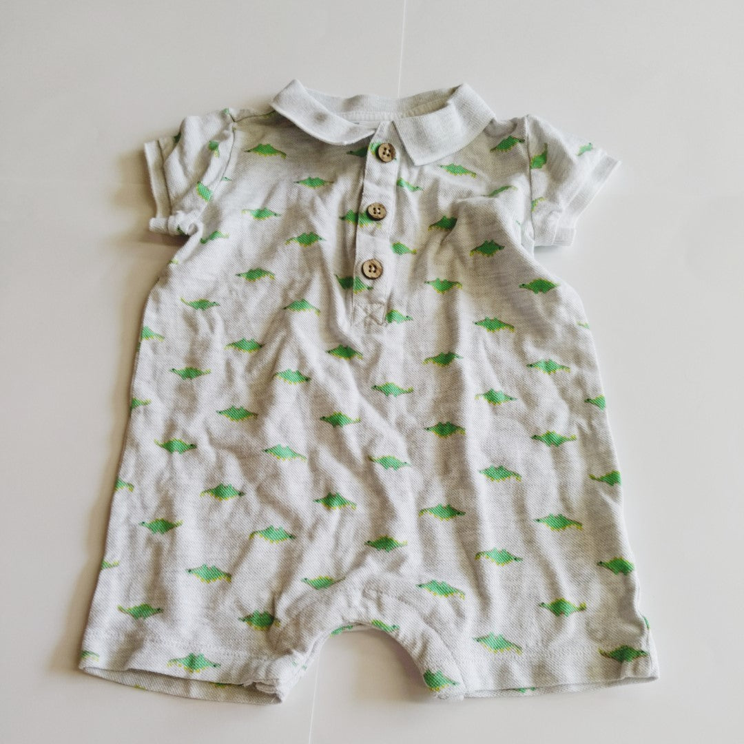 Dinosaur polo shirt romper - size 1