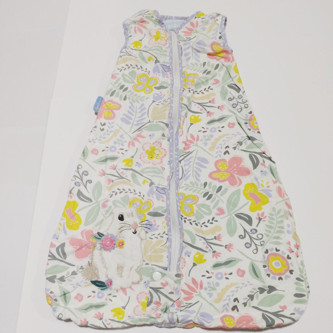 Flowery bunny grobag sleeping bag 0-6m 1.0 tog - size 000