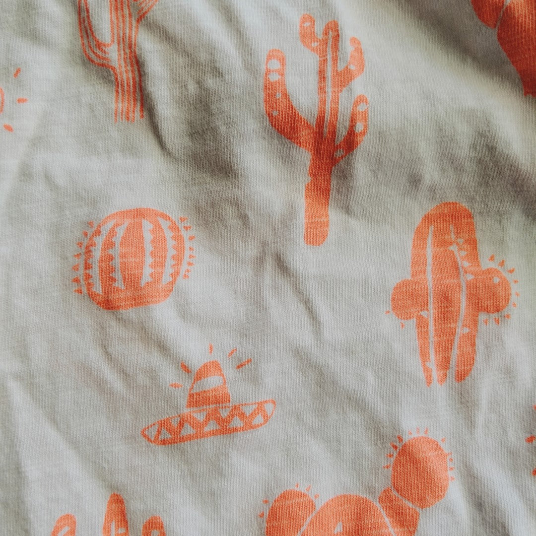 Fluro orange cactus shirt - size 2