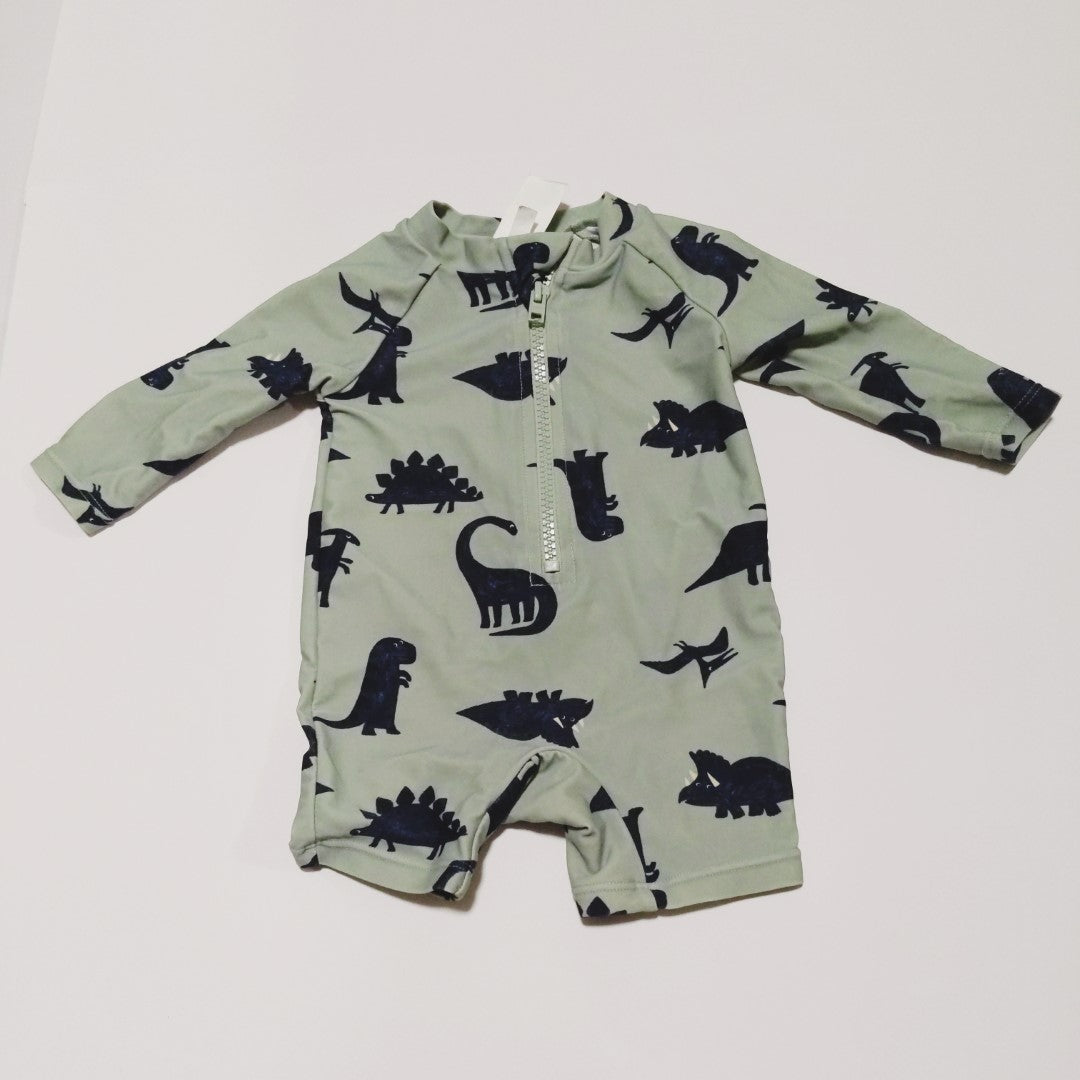 Green dinosaur swimsuit - size 000