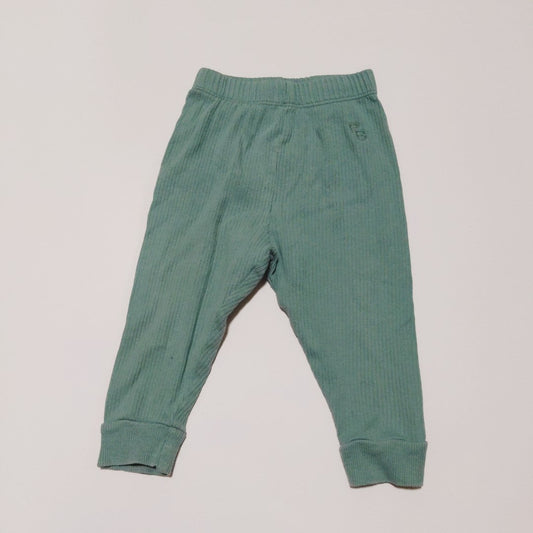 Green ribbed pants - size 0