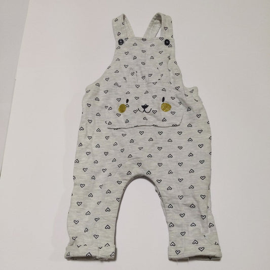 Grey bunny overalls - size 0