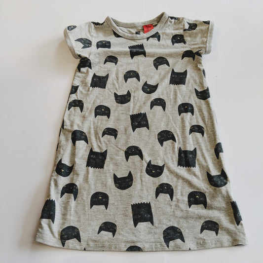 Grey cat T-shirt dress - size 5