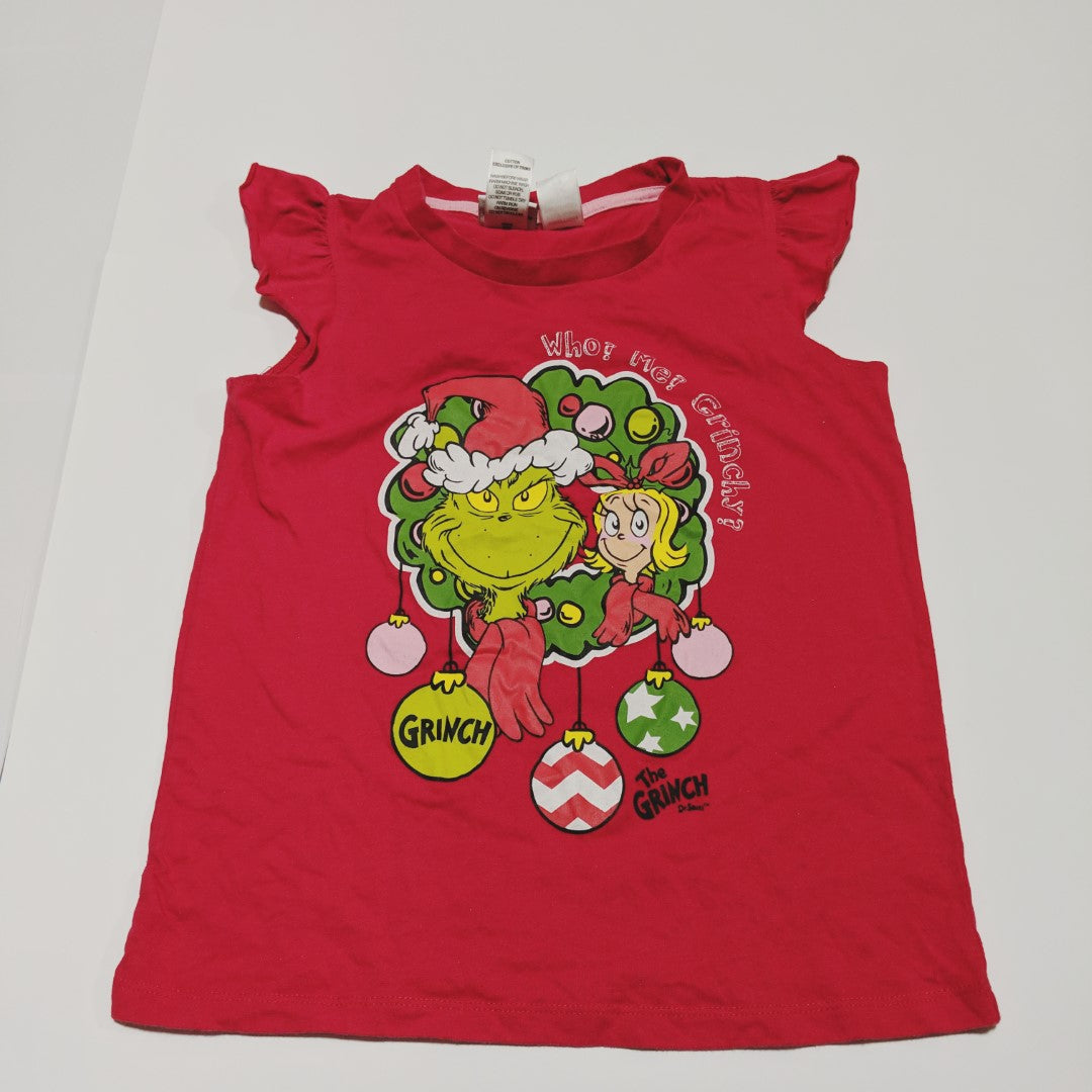 Grinch Christmas frilly shirt - size 10