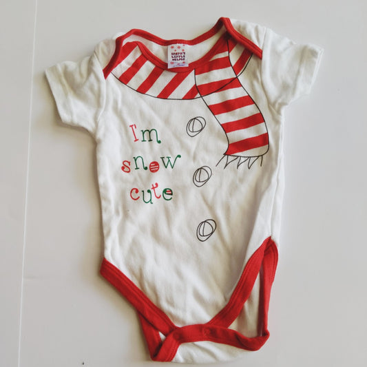 I'm snow cute snowman bodysuit - size 0