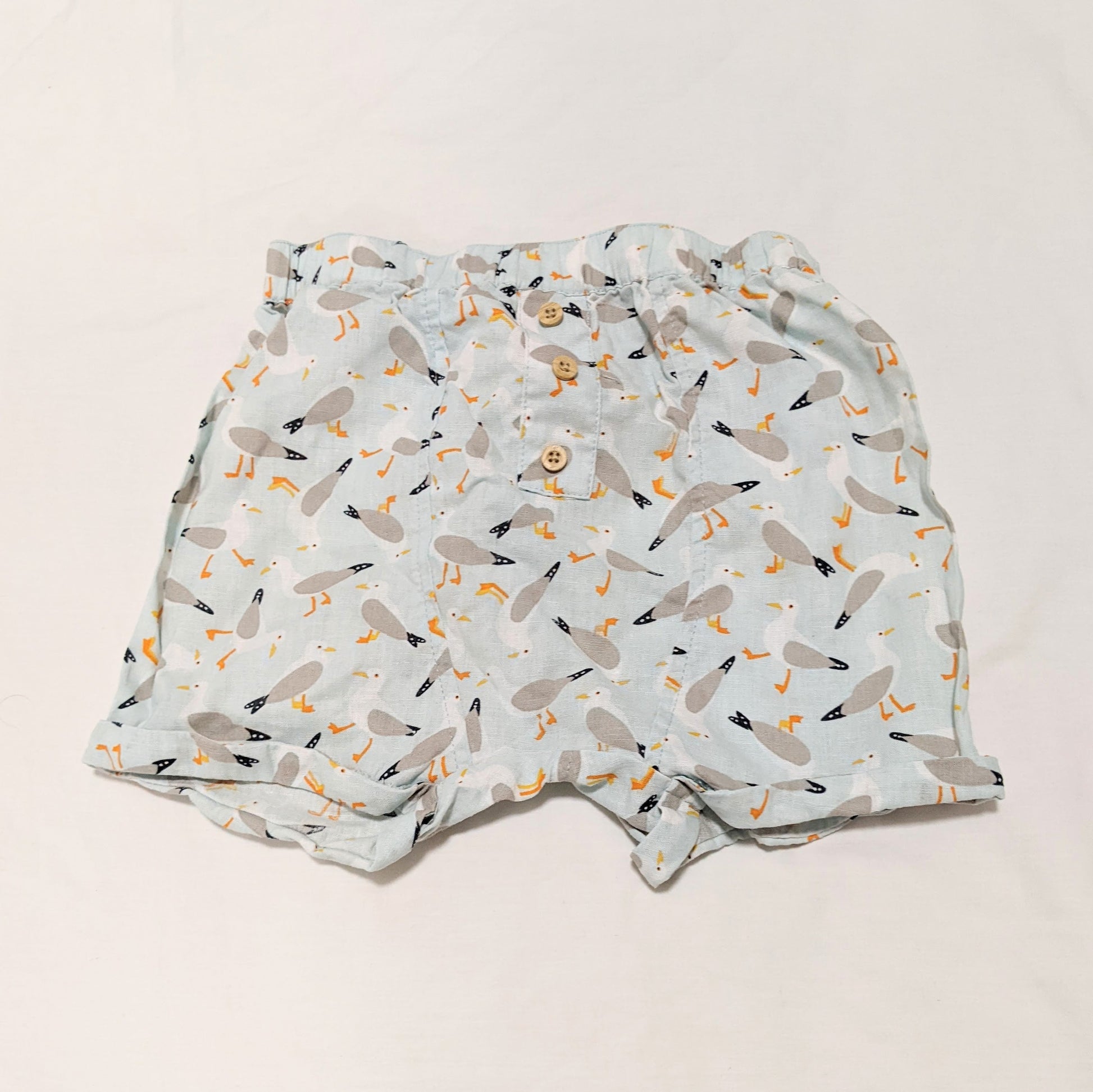 Light blue seagull shorts - size 2